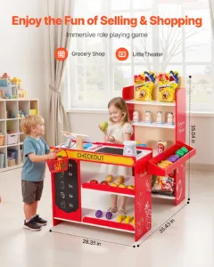 Laste toidupoe mängukomplekt, 72 x 90 x 89 cm, 12,2 kg — pilt 2