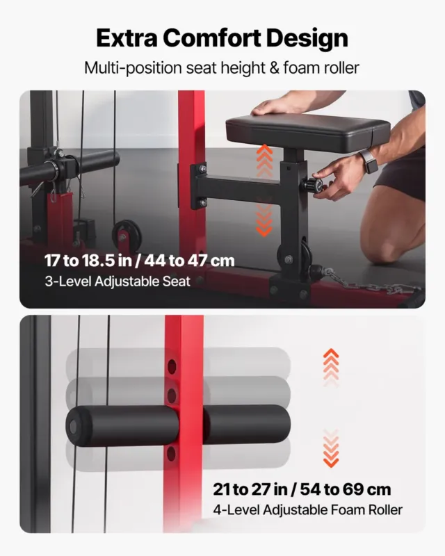 LAT pull down masin, 5,08 cm, 227 kg