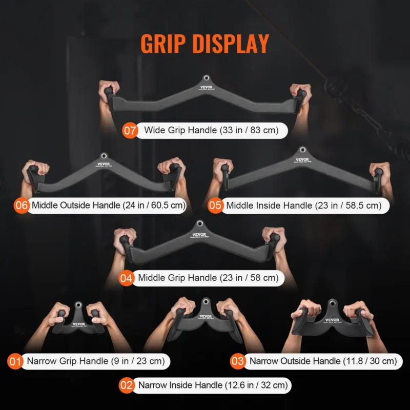 LAT pulldown lisaseadmed, 17 mm, 10,2 cm