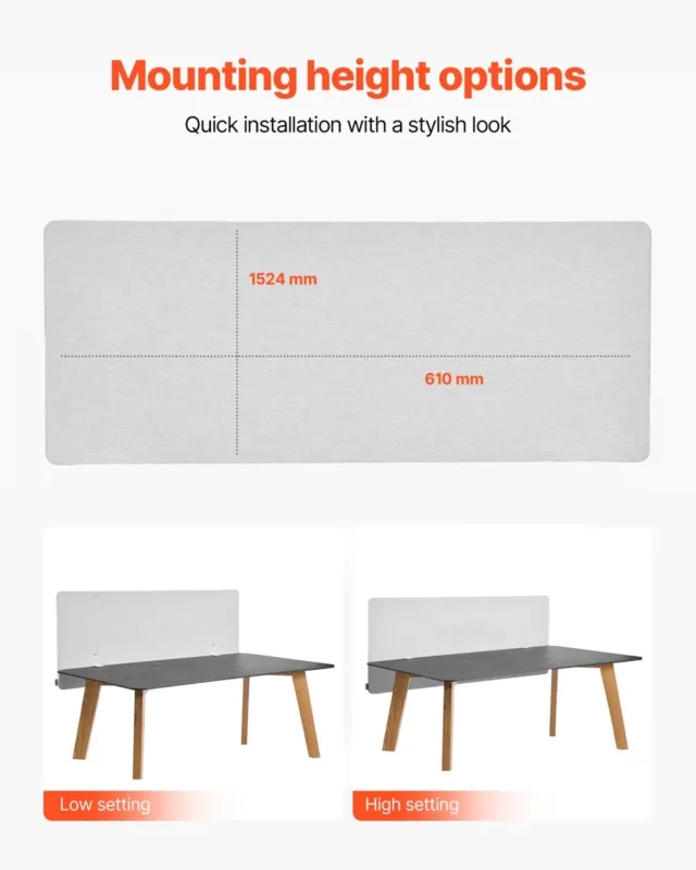 Lauajagaja privaatsuspaneel, 1524 x 610 mm, 4,91 kg