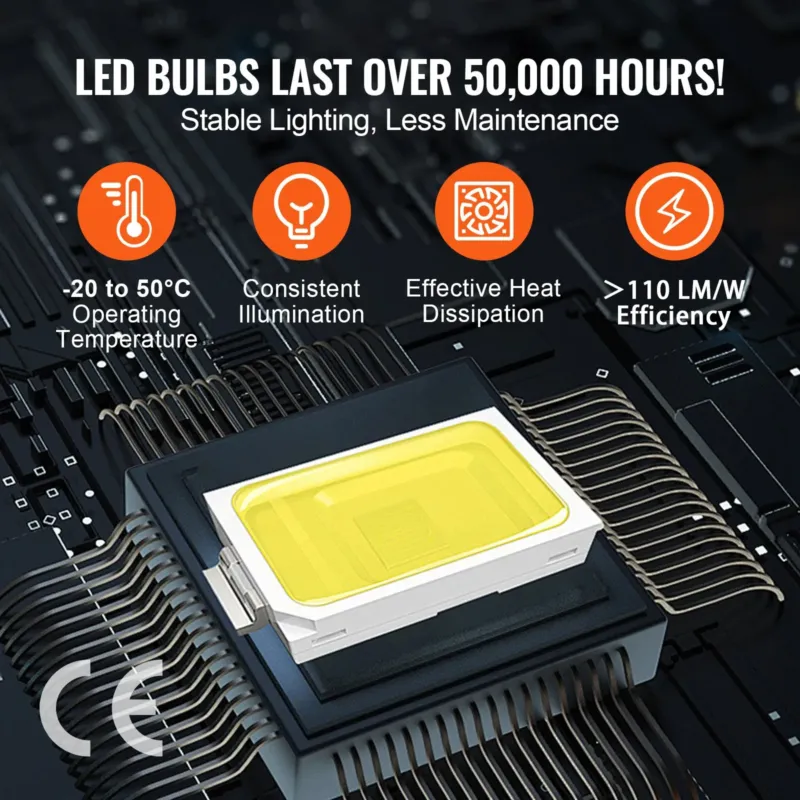 LED garaaživalgustid 88000LM, 4840 x 2433 x 42 mm, 8 kg