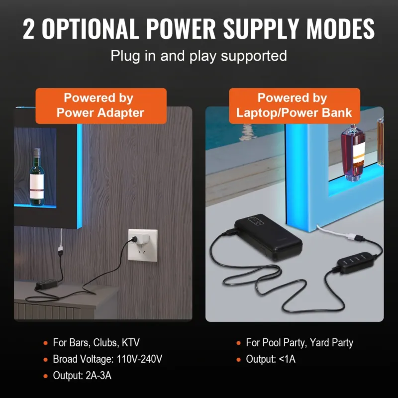 LED-valgustusega pudeliriiul 122 cm, puldiga