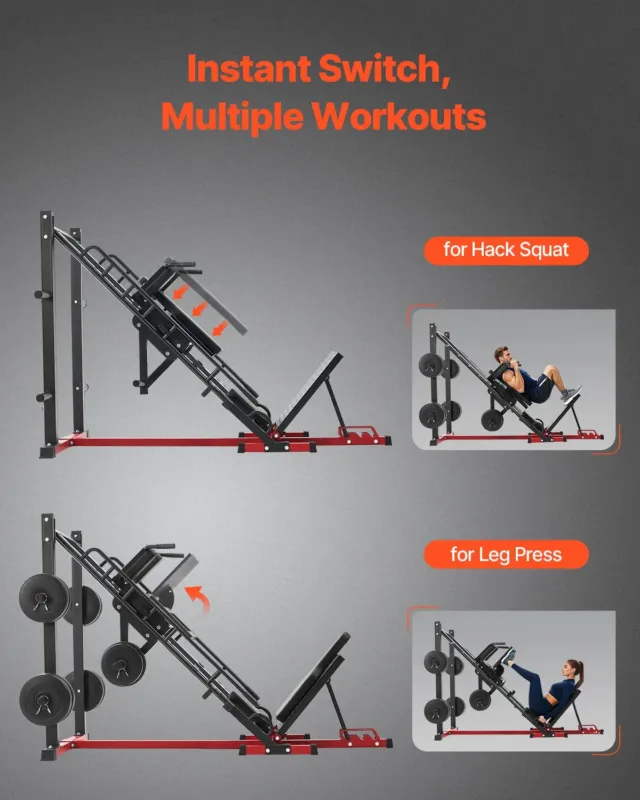 Leg Press Hack kükkimasin, 907 kg, 5,08 cm