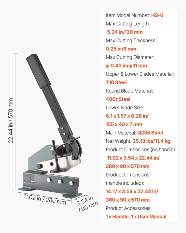 Lehtmetalli käärid, 155 mm, 11,4 kg