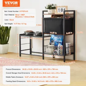 Lemmikloomade söötmisjaam hoiuruumiga, 48,0 x 23,5 cm, 423 x 270 x 750 mm — pilt 7