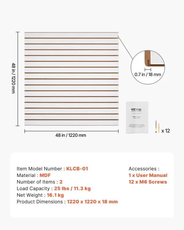 Liistudest seinapaneelid, 1,22 x 1,22 m, 11,3 kg