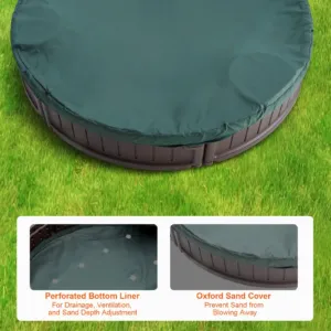 Liivakast kaanega, 183 x 105 x 23,1 cm, 1830 x 1055 x 230 mm — pilt 5