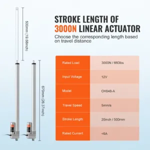 Lineaarajam 12V, 50,8 cm, 299 kg — pilt 3