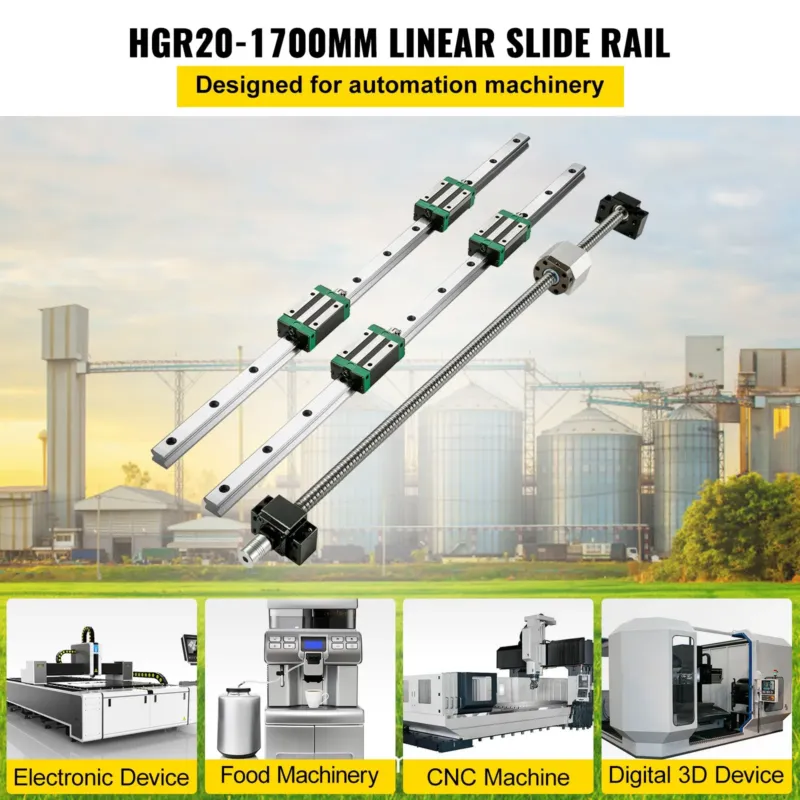 Lineaarne juhtrööbas 2 tk HGR20-1700mm lineaarne liugrööbas koos 1 tk