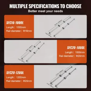 Lineaarsete juhtrööbaste komplekt, 1200 mm, 2 tk — pilt 6