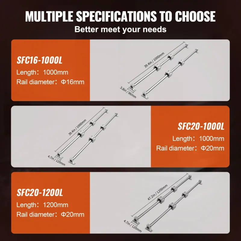 Lineaarsete juhtrööbaste komplekt, 1200 mm, 2 tk