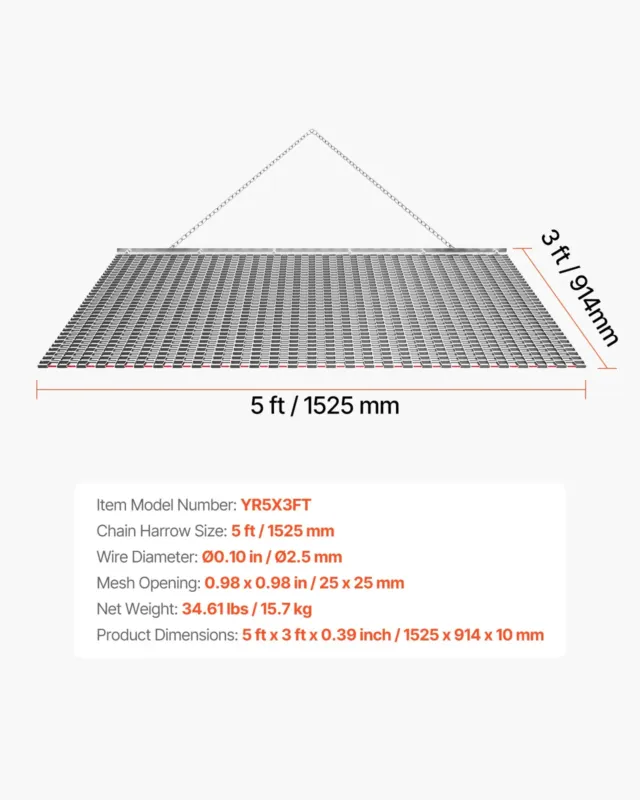 Lohistamismatt, 1,5 x 0,9 m, 25 x 25 mm
