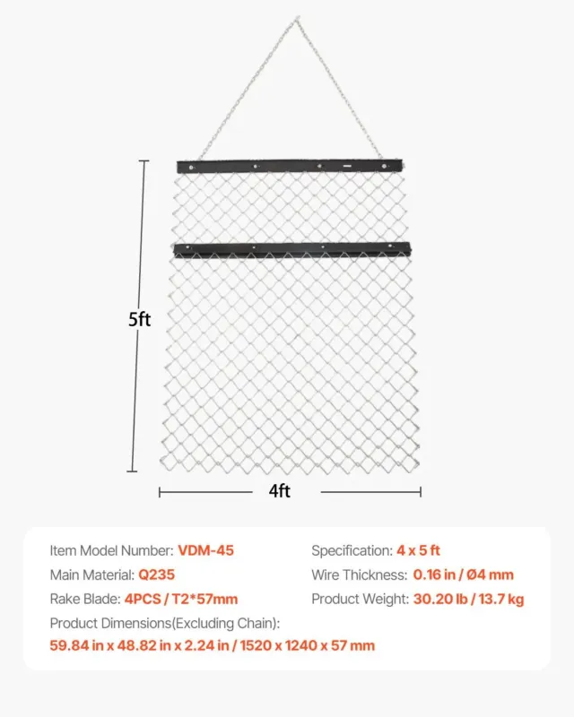 Lohistatav äke, 1,22 x 1,52 m, 5,08 cm