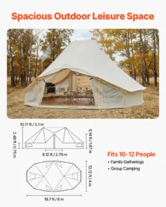 Lõuendikell, 6 x 4 x 3,1 m, 2 uksega — pilt 2