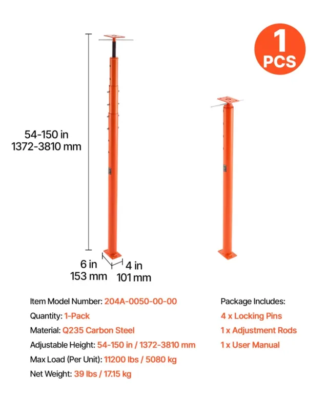 Maja põrandatõstuk, 381 cm, 5080 kg