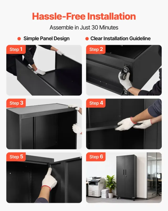 Metallist hoiukapp, 184,5 cm, 5 tasandit