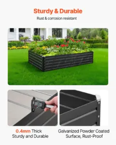 Metallist kõrgpeenar, 2,04 x 0,91 x 0,46 m, 0,4 mm — pilt 3