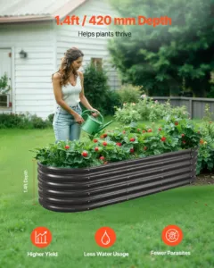 Metallist tõstetud aiapeenar, 2,0 x 0,6 x 0,4 m, 0,4 mm — pilt 2