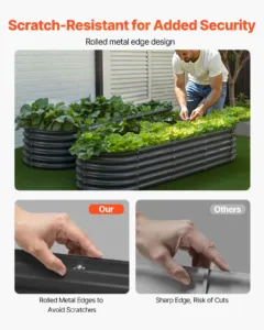 Metallist tõstetud aiapeenar, 2,0 x 0,6 x 0,4 m, 0,4 mm — pilt 4