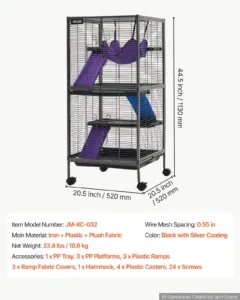 Metallist väikeloomade puur 113 cm — pilt 7