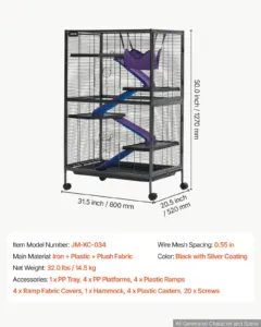 Metallist väikeloomade puur 127 cm — pilt 7
