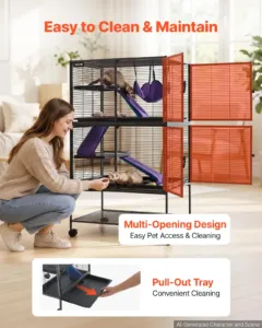 Metallist väikeloomade puur 130 cm — pilt 6