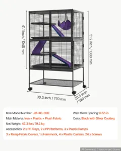 Metallist väikeloomade puur 130 cm — pilt 7