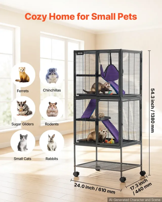 Metallist väikeloomade puur 138 cm