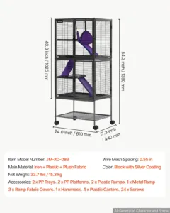 Metallist väikeloomade puur 138 cm — pilt 7