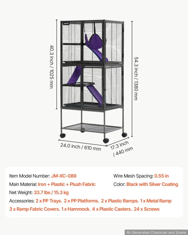 Metallist väikeloomade puur 138 cm