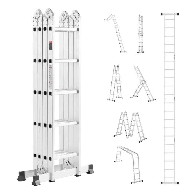 Mitmeotstarbeline kokkupandav redel, 17,8 cm, 5,79 m