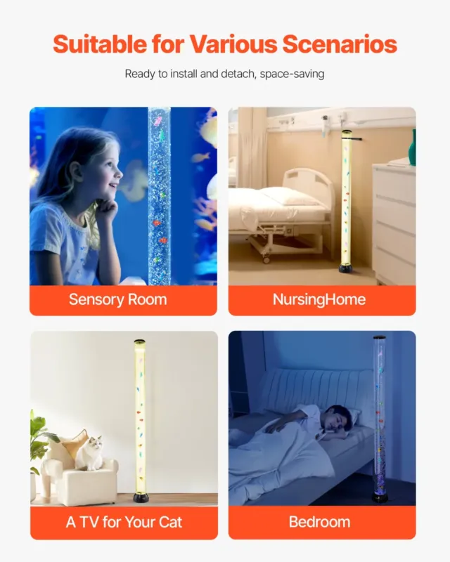 Mullitoruga lamp 16 värvi 150 cm sensoorne akvaariumilamp rahustavaks