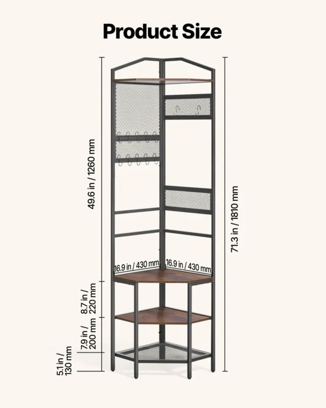 Nurga esiku puu, 1810 mm
