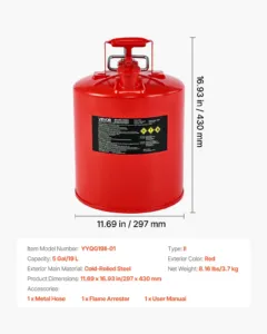 Ohutu gaasikanister, 19 L, 297 x 430 mm — pilt 7