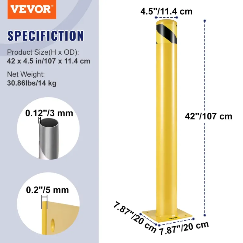 Ohutuspost, 107 cm, 3,05 mm