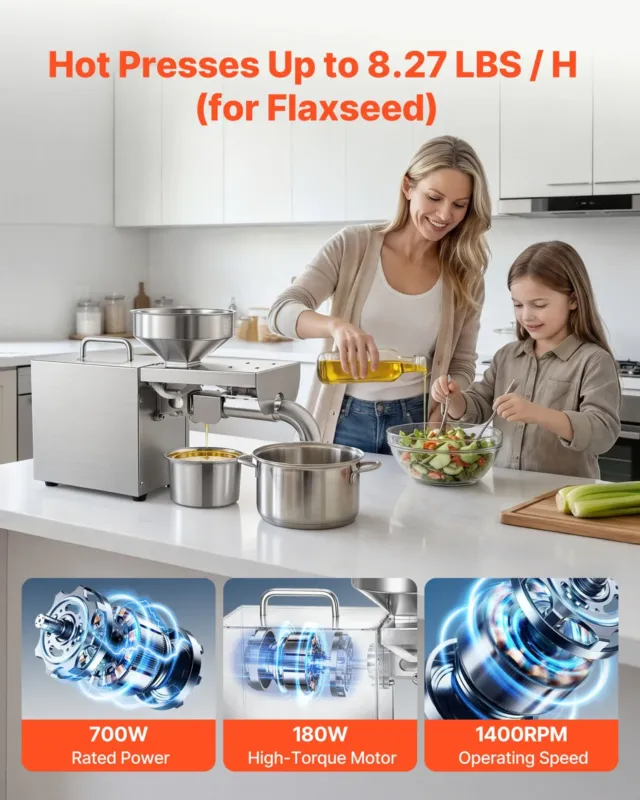 Õlipress 3,75 kg/h, 700 W