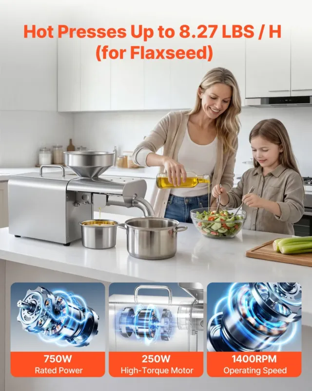 Õlipress 3,75 kg/h, 750 W