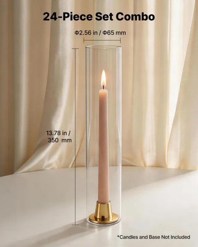 orkaanklaasist silindrite komplekt