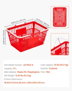 Ostukorvid, 9,07 kg, 21 L, 12 tk — pilt 7