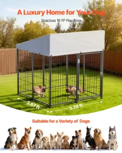 Õuekoerakuut, 1,12 x 1,15 x 1,25 m, 14,3 kg — pilt 4
