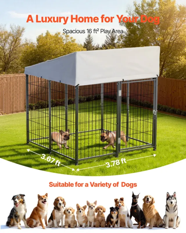 Õuekoerakuut, 1,12 x 1,15 x 1,25 m, 14,3 kg