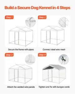 Õuekoerakuut, 2,3 x 2,3 x 2,15 m, 35,85 kg — pilt 6