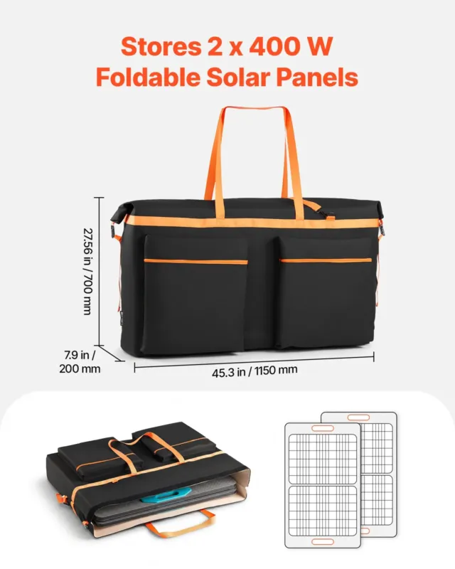 päikesepaneelide hoiukott 2 x 400W kokkupandavale päikesepaneelile