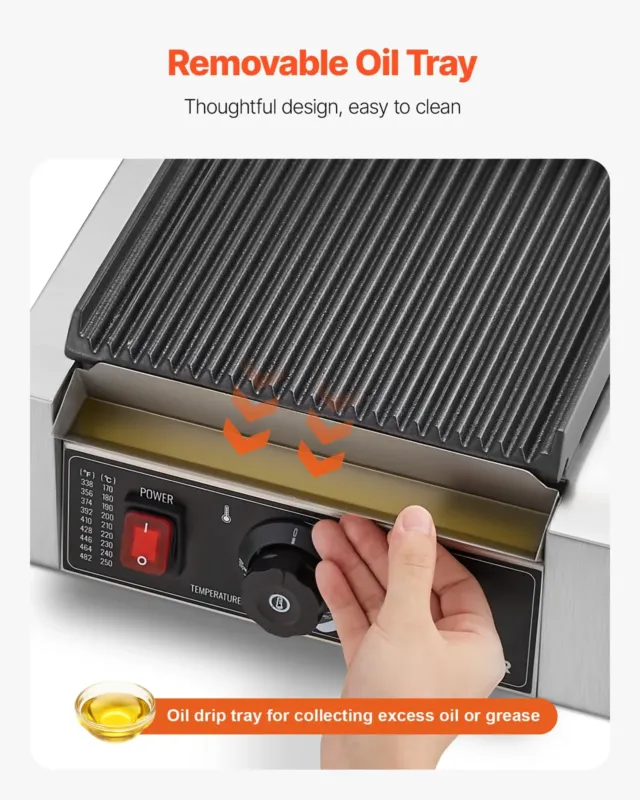Paninigrill 1800 W, 22 x 23 cm, täissoonega