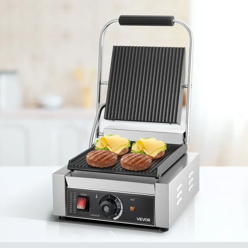 Paninigrill 1800 W, 22 x 23 cm, täissoonega