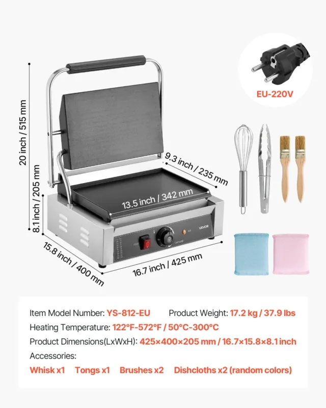 Paninigrill 2200 W, 34 x 23 cm