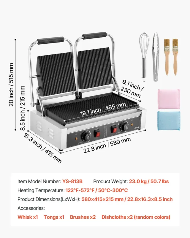 Paninigrill 3600 W, 48 x 23 cm
