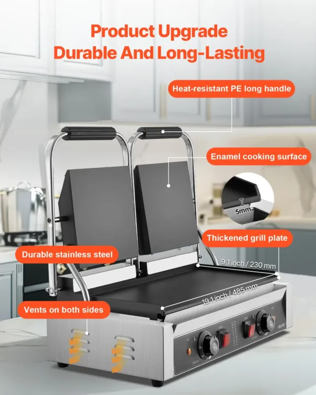 Paninigrill 3600 W, 48 x 23 cm, täiskorter