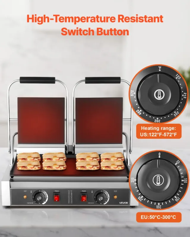 Paninigrill 3600 W, 48 x 23 cm, täiskorter