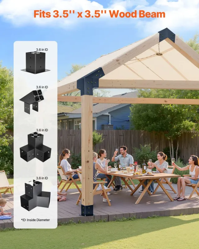 Pergola komplekt, 10,2 x 10,2 cm, 92 x 92 mm